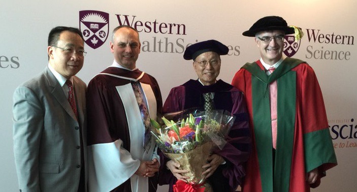 Dean Robert Andersen, Yue-Man Yeung, and Professor Dan Shrubsole