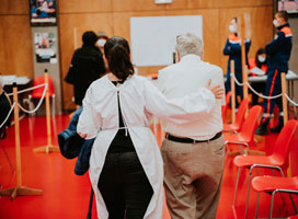 People at COVID-19 vaccination clinic, Photo by Mat Napo on Unsplash
