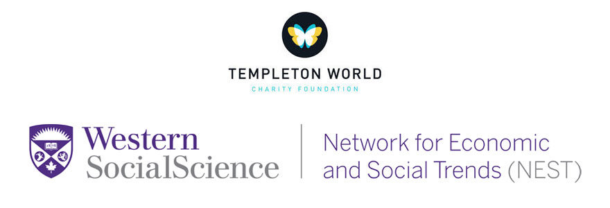 Logos for the Templeton World Charity Foundation and the Network for Economic and Social Trends