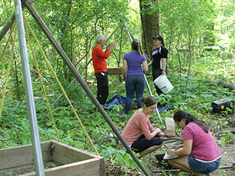 Students in Anthropology field school at Ontario Museum of Archaeology