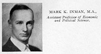Mark Inman Header of Economics and Political Science